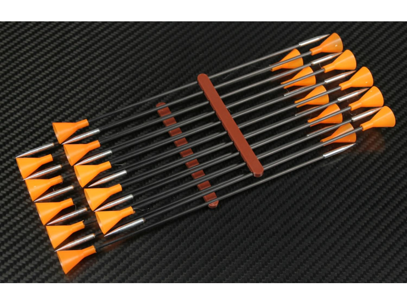 Kompletní karbonová šipka s ocelovým hrotem 1,1 gram 20 kusů