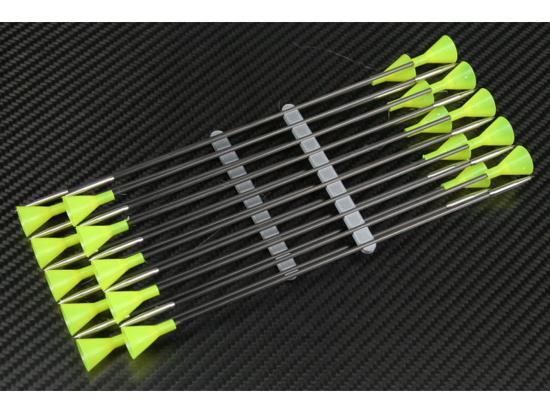 Komplet Carbon Schaft mit Edelstahl spitze Nr. 1 - 1,1 gram 20 stuck